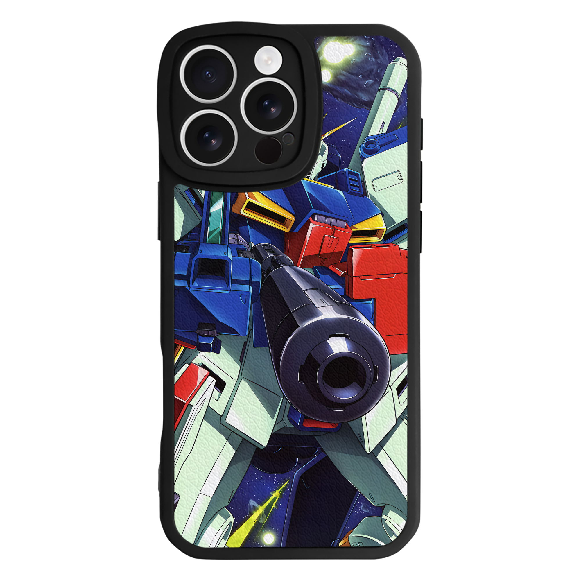 （画像用） 機動戦士ガンダム Mobile Suit Gundam 【iPhone 16シリーズ対応】シリコンスマホケース（レザー調） 材質：シリコン